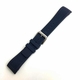 Omega Compatible Curved End 22mm Blue Silicone Rubber Strap Watch Band #4442
