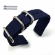 Dark Blue Nylon 18mm Watch Band Strap Army Military Ballistic Silver Buckle #6035