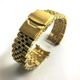 Diesel Compatible Metal Jubilee Style Gold Tone Curved End Watch Band #7003