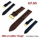 Timex Compatible Blue Croco Genuine Leather Replacement Watch Band Strap Gold Steel Buckle #1083