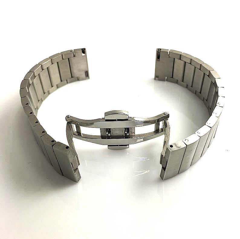 Timex Compatible Brushed Steel Metal Replacement Watch Band Butterfly 5115