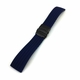 Citizen Blue Rubber Silicone Watch Band Strap Double Locking Black PVD Steel Buckle #4016