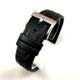 Fossil Compatible Black Leather Watch Strap Quick Release Band Silver Buckle #1511