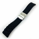 Armitron Compatible Black Rubber Silicone Replacement Watch Band Strap Double Locking Buckle #4091