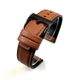 Fossil Compatible Light Brown Leather Watch Strap Quick Release Band Black Buckle #1518
