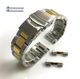 Fossil Compatible Two Tone Brushed Metal Steel Curved End Watch Band #7010