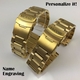 Raymond Weil Compatible Gold Stainless Steel Metal Bracelet Watch Band Strap Double Locking Clasp #5000G