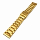 Gold Stainless Steel Metal Bracelet 24mm Watch Band Double Locking Clasp #5000G