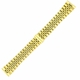 Hamilton Compatible Gold Tone Metal Steel Jubilee Style Replacement Quick Release and Curved End Watch Band #7033