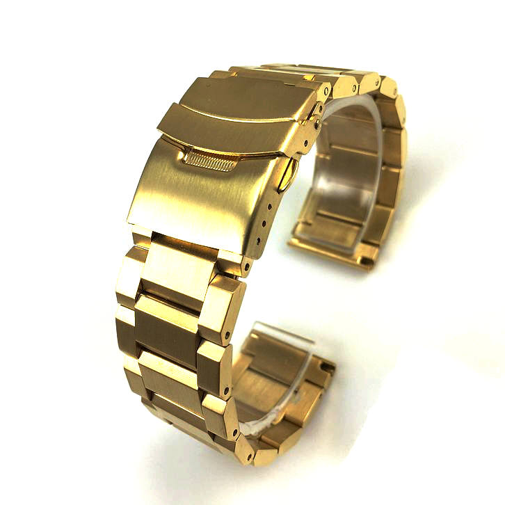 Most Popular Gold Tone Stainless Steel Watch Band TW303_K0009350
