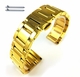 Gold Tone Steel Metal Bracelet Replacement 23mm Watch Band Butterfly Clasp #5012