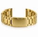 Lacoste Compatible Gold Tone Steel Metal Bracelet Replacement Watch Band Strap Push Button Clasp #5017
