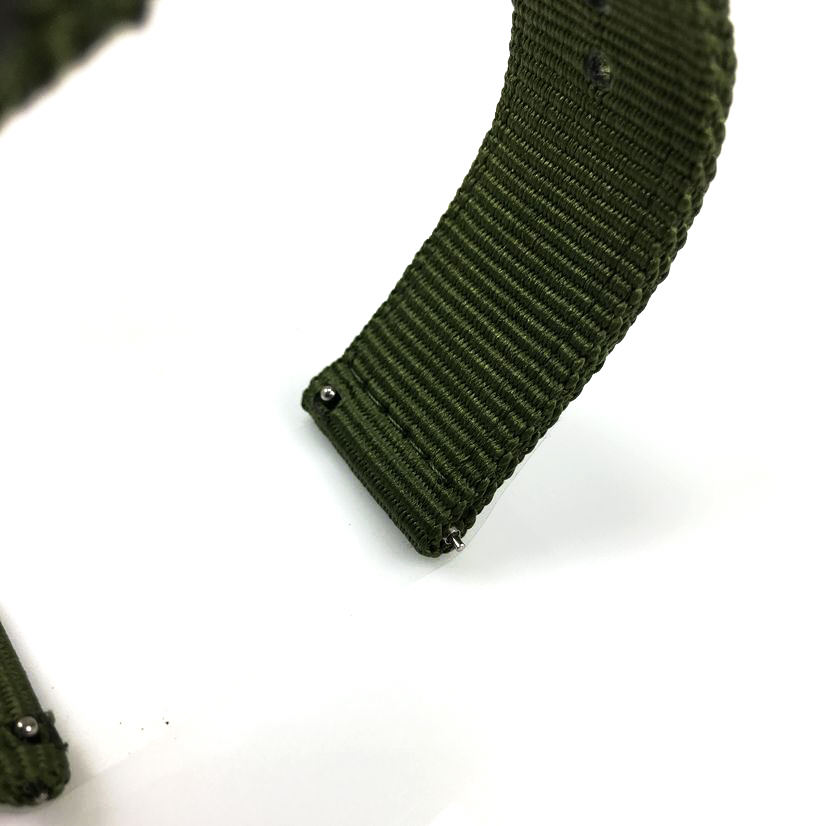 Victorinox Swiss Army Compatible Green Nylon Watch Band Strap Belt Army Military Ballistic Black