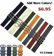 Red Nylon Watch Band Strap Belt Army Military Ballistic Silver Buckle #6045