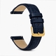 Guess Compatible Blue Croco Genuine Leather Replacement Watch Band Strap Gold Steel Buckle #1083