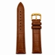 Guess Compatible Light Brown Croco Leather Watch Band Strap Belt Gold Steel Buckle #1084