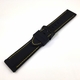 Nautica Compatible Black Rubber Silicone Replacement Watch Band Strap Yellow Stitching Steel Buckle #4007