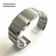 High Quality 28mm Solid Steel Brushed Silver Metal Replacement Watch Band #5111