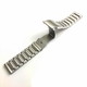 High Quality 24mm Solid Steel Brushed Silver Metal Replacement Watch Band #5111
