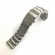 High Quality 24mm Solid Steel Brushed Silver Metal Replacement Watch Band #5111