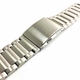 High Quality 24mm Solid Steel Brushed Silver Metal Replacement Watch Band #5111