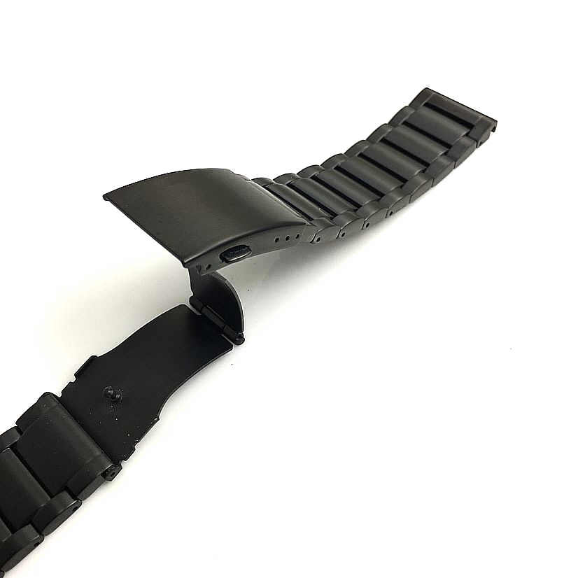 High Quality Solid Steel Brushed Black Metal Replacement Watch Band 5112