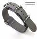 Hugo Boss Compatible 5 Ring Ballistic Army Military Grey Nylon Fabric Replacement Watch Band Strap #3011