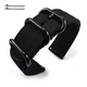 Hugo Boss Compatible Black Nylon Watch Band Strap Belt Army Military Ballistic Black Buckle #6032