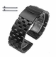 Hugo Boss Compatible Black PVD SS Steel Metal Watch Band Strap Bracelet Double Locking Buckle #5052