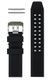 Kenneth Cole Compatible Black Rubber Silicone Replacement Watch Band Strap PVD Steel Buckle #4001