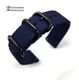Kenneth Cole Compatible Dark Blue Nylon Watch Band Strap Belt Army Military Ballistic Black Buckle #6036