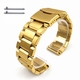 Kenneth Cole Compatible Gold Stainless Steel Metal Bracelet Watch Band Strap Double Locking Clasp #5000G