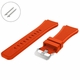 Breitling Compatible Orange Rubber Silicone Replacement Watch Band Strap Quick Release Pins #4044