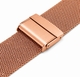 Casio Compatible Rose Gold Steel Metal Adjustable Mesh Bracelet Watch Band Strap Double Locking #5028
