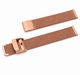 Casio Compatible Rose Gold Steel Metal Adjustable Mesh Bracelet Watch Band Strap Double Locking #5028