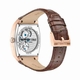 Kenneth Cole KCWGX0063802 Mens Automatic Leather Strap Watch Skeleton Dial Watch