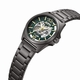 Kenneth Cole KCWGY0065103 Mens Automatic Skeleton Gunmetal Bracelet Watch