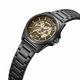 Kenneth Cole KCWGY0065104 Mens Automatic Skeleton Black IP Bracelet Watch 44 mm