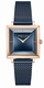 Kenneth Cole KCWLG0026504 Womens Quartz Square Blue Mesh Bracelet Watch