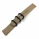 Khaki Nylon 22mm Watch Band Strap Army Military Ballistic Black Buckle #6040