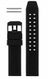 Lacoste Compatible 23mm Black Rubber Silicone Replacement Watch Band Strap PVD Steel Buckle #4002