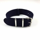 Fossil Compatible Dark Blue Navy One Piece Slip Through Nylon Watch Band Strap Steel Buckle #6004