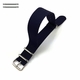 Fossil Compatible Dark Blue Navy One Piece Slip Through Nylon Watch Band Strap Steel Buckle #6004