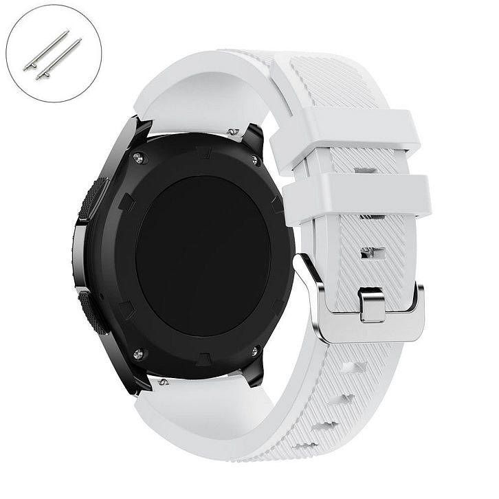 Lacoste Compatible White Rubber Silicone Replacement Watch Band Strap Quick Release Pins 4042