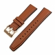 Light Brown 22mm Leather Watch Strap Quick Release Band Rose Gold Buckle #1528