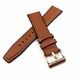 Light Brown 22mm Leather Watch Strap Quick Release Band Rose Gold Buckle #1528