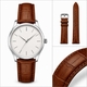Light Brown Croco Leather Replacement 16mm Watch Band Strap Steel Buckle #1044