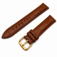 Orient Compatible Light Brown Croco Leather Watch Band Strap Belt Gold Steel Buckle #1084