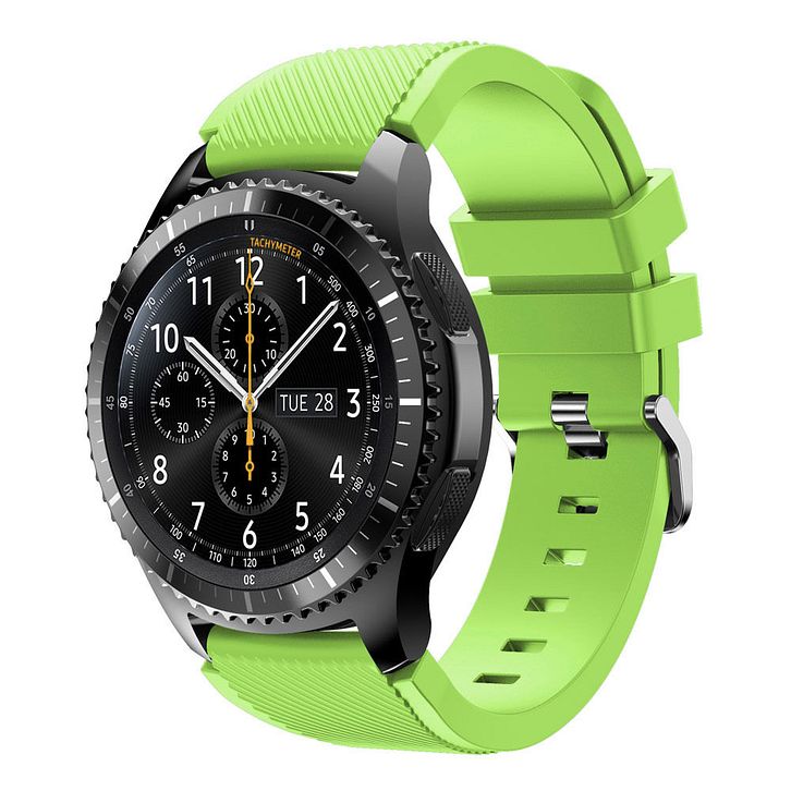 Fossil Compatible Lime Green 22 mm Rubber Silicone Replacement Watch