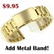 Hamilton Compatible Blue Rubber Silicone Replacement Watch Band Strap Gold Double Lock Buckle #4015G